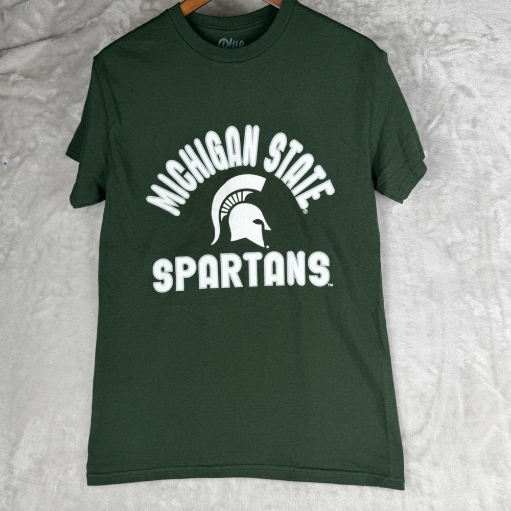 Michigan State Spartans Green Blue 84 T Shirt Mens S Short Sleeve Cotton